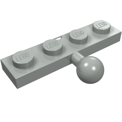 Plate Special 1 × 4 with Towball Hellgrau