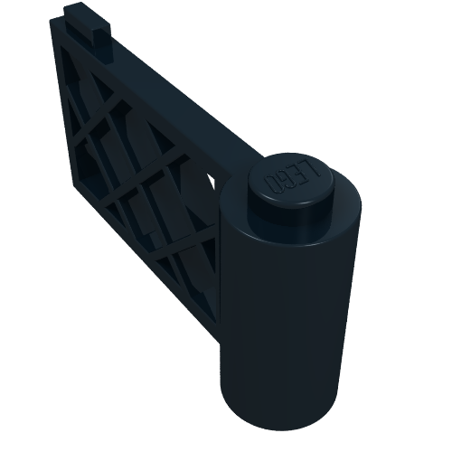 Fence Gate 1 × 4 × 2 Schwarz