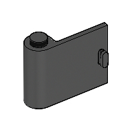 Door 1 × 3 × 2 Left Black