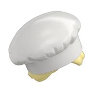 Hair and Hat, Chef, Bright Light Yellow Hair with Bun Pattern Weiß