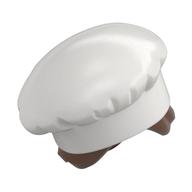 Hair and Hat, Chef with Reddish Brown Hair with Bun White