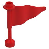 Duplo Flag Wavy 3 × 4 with Post Red