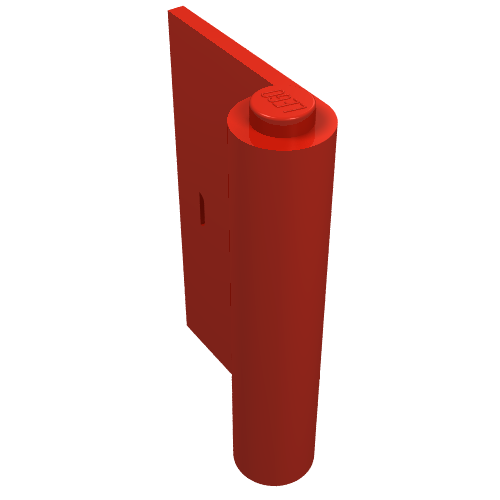 Tür 1 × 3 × 4 links Rot