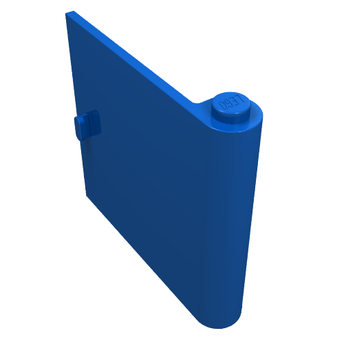 Door 1 × 5 × 4 Right Blue