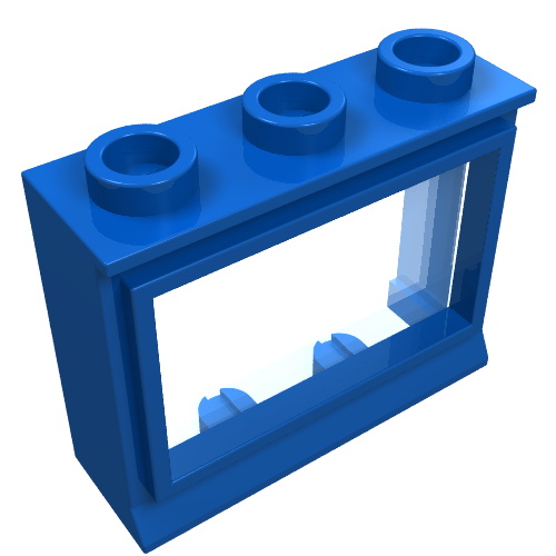 Window 1 × 3 × 2 Classic with Short Sill [Complete] Blue