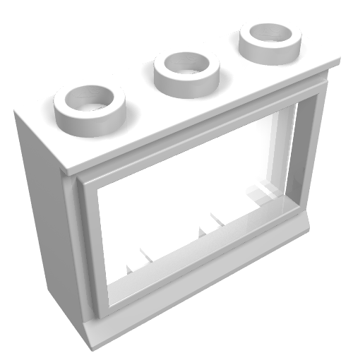 Window 1 × 3 × 2 Classic with Short Sill [Complete] Weiß