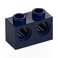 Technic Stein 1 × 2 [2 Pinlöcher] Dunkelblau