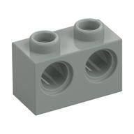Technic Stein 1 × 2 [2 Pinlöcher] Hellgrau