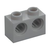 Technic Stein 1 × 2 [2 Pinlöcher] Hellblaugrau