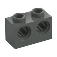 Technic Stein 1 × 2 [2 Pinlöcher] Dunkelgrau