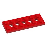 Technic Plate 2 × 6 [5 Holes] Red