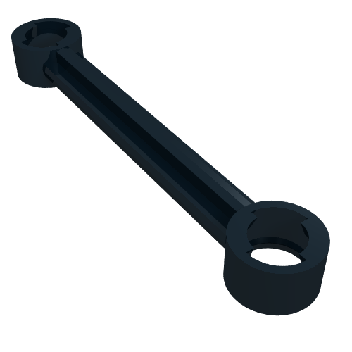 Technic Link 1 × 6 with Stoppers Black