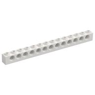 Technic Stein 1 × 14 [13 Pinlöcher] Weiß