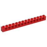 Technic Brick 1 × 14 [13 Pin Holes] Red
