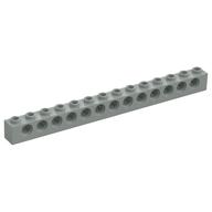 Technic Stein 1 × 14 [13 Pinlöcher] Hellgrau