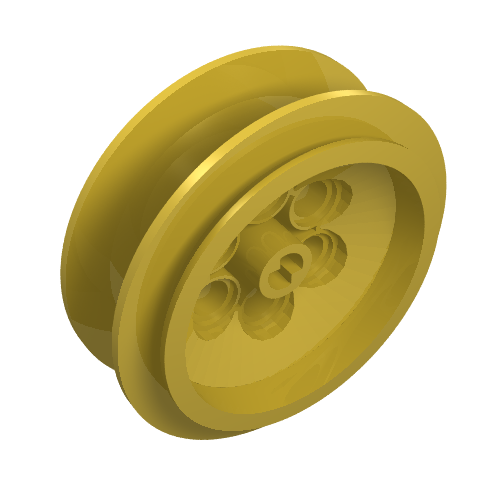 Wheel 43.2 × 18 with Extended Axle Stem Gelb