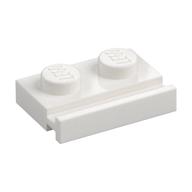 Plate Special 1 × 2 with Door Rail White