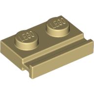 Platte speziell 1 × 2 mit Tür Schiene Beige