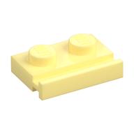 Plate Special 1 × 2 with Door Rail Bright Light Yellow