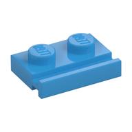 Platte speziell 1 × 2 mit Tür Schiene Dunkelazur