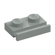 Plate Special 1 × 2 with Door Rail Light Gray