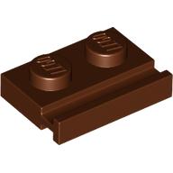 Platte speziell 1 × 2 mit Tür Schiene Rotbraun