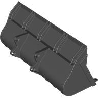 Technic Digger Bucket 10 × 18 in Schwarz