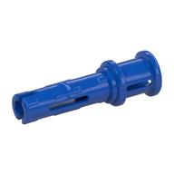 Technic Pin Long with Friction Ridges Lengthwise and Stop Bush [3 Lateral Holes, Big Pin Hole] Blue