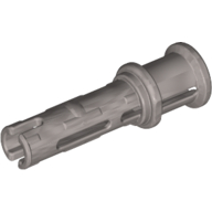 Technic Pin Long with Friction Ridges Lengthwise and Stop Bush [3 Lateral Holes, Big Pin Hole] Mattsilber