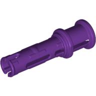 Technic Pin Long with Friction Ridges Lengthwise and Stop Bush [3 Lateral Holes, Big Pin Hole] Purple