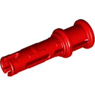 Technic Pin Long with Friction Ridges Lengthwise and Stop Bush [3 Lateral Holes, Big Pin Hole] Red