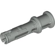 Technic Pin Long with Friction Ridges Lengthwise and Stop Bush [3 Lateral Holes, Big Pin Hole] Hellgrau