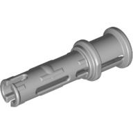 Technic Pin Long with Friction Ridges Lengthwise and Stop Bush [3 Lateral Holes, Big Pin Hole] Light Bluish Gray