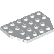 Wedge Plate 4 × 6 Cut Corners White