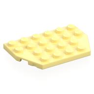 Wedge Plate 4 × 6 Cut Corners Bright Light Yellow