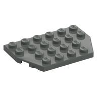 Wedge Plate 4 × 6 Cut Corners Dark Gray