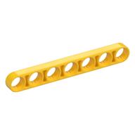 Technic Lochbalken 1 × 7 dünn Gelb