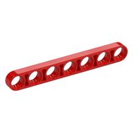 Technic Beam 1 × 7 Thin Red