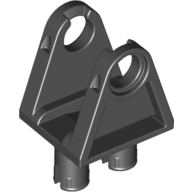 Technic Steering Arm with 2 Pins Schwarz