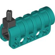 Launcher, Technic Competition Cannon, Round Bottom with Black Ends Dark Turquoise