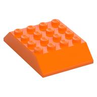 Brick Sloped 45° 6 × 4 Double [aka Train Roof] Orange