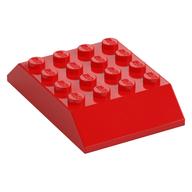 Brick Sloped 45° 6 × 4 Double [aka Train Roof] Red