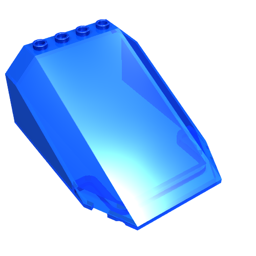Windschutzscheibe 8 × 6 × 3 Keil Transparent-Dunkelblau