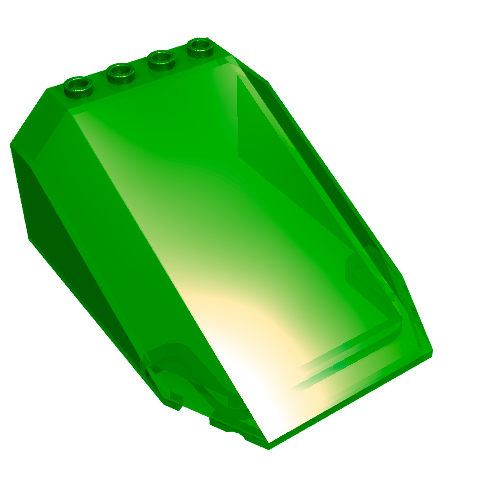 Windscreen 8 × 6 × 3 Wedge Trans-Green