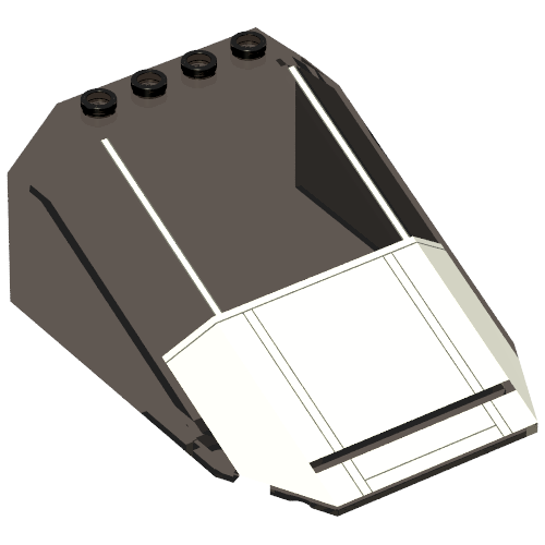 Windscreen 8 × 6 × 3 Wedge with Imperial Shuttle Canopy Print Trans-Brown