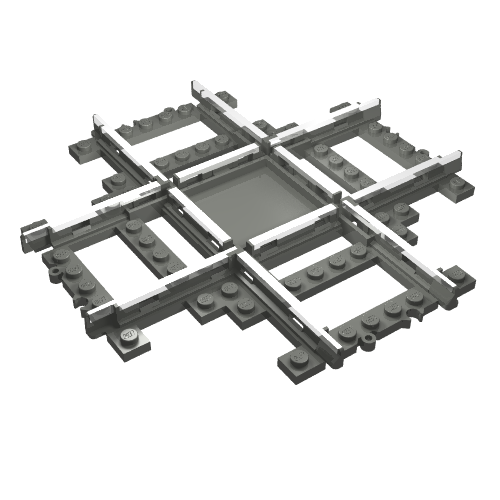 Vehicle Track, Train, 9V Crossing Dark Bluish Gray