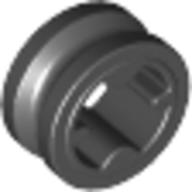 Technic Bush 1/2 Smooth with Axle Hole Reduced Black