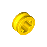 Technic Bush 1/2 Smooth with Axle Hole Reduced Gelb