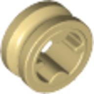 Technic Bush 1/2 Smooth with Axle Hole Reduced Beige