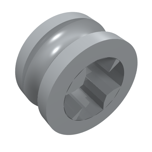 Technic Bush 1/2 Smooth with Axle Hole Reduced Light Bluish Gray